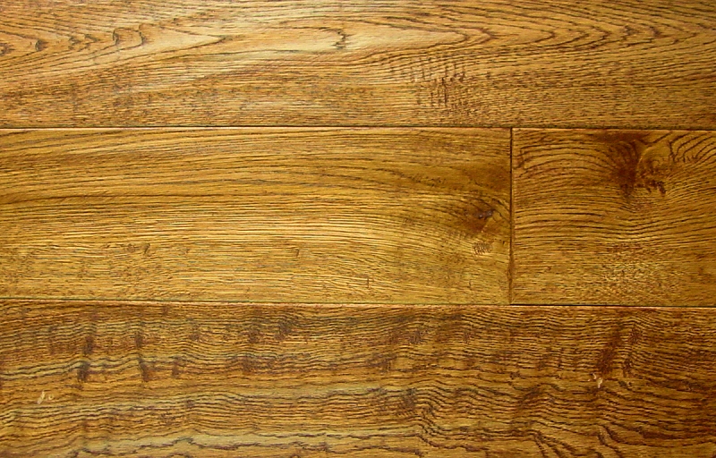 White Oak Prefinished Hand Scraped Hardwood Flooring Photo