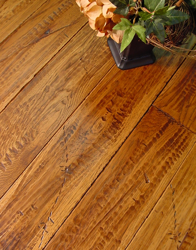 Hickory Prefinished Hand Scraped & Distressed Hardwood Flooring Photo