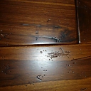 Custom Antique Distressed Walnut Flooring in Chestnut Color