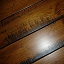 Custom Skip Sawn French Bleed Hickory Flooring in Chestnut Color