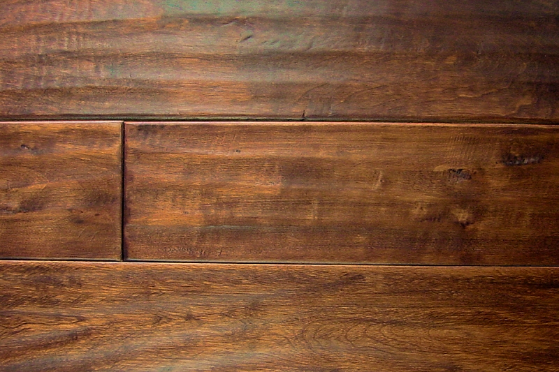 Birch Prefinished Hand Scraped Hardwood Flooring Photo