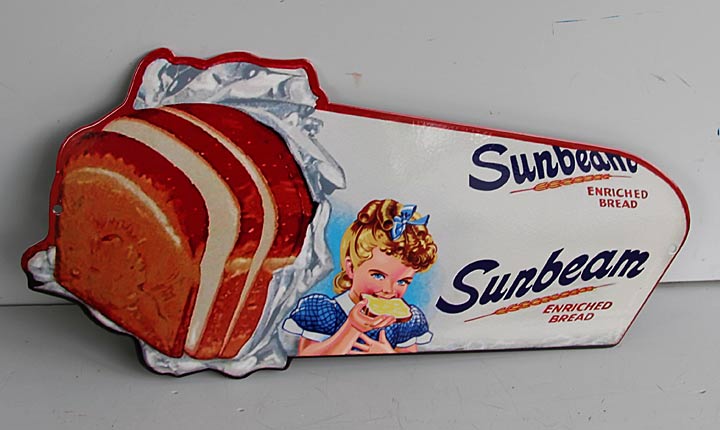 MISS SUNBEAM Bread Loaf Metal Sign Door Bar reissue  